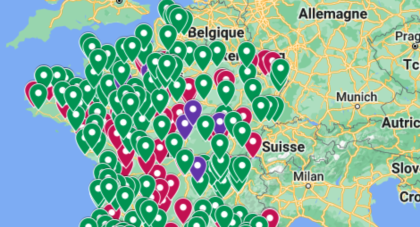 carte des fermetures