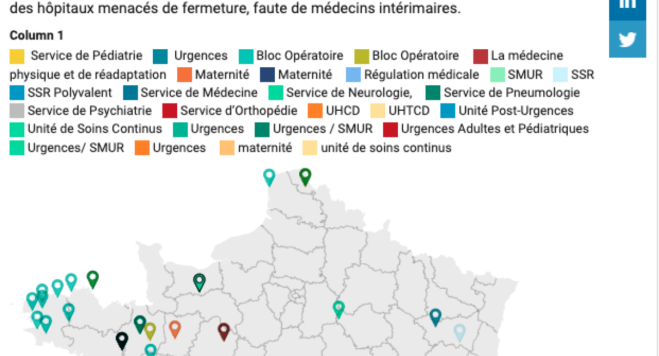 carte des services menacés